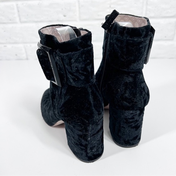 LOUISE ET CIE Babette Textured crushed velvet Block Heeled Boot with side Zip - Picture 7 of 9